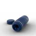 Blue Arcwave POW premium manual stroker with a white accent on a light gray background