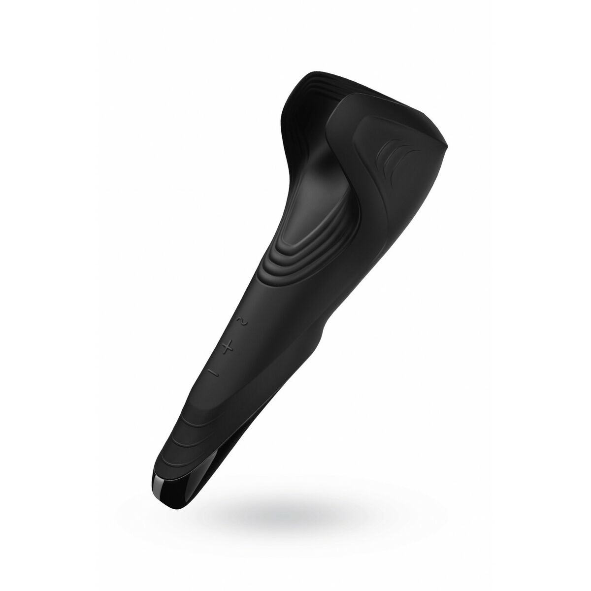 Black male masturbator device on a white background