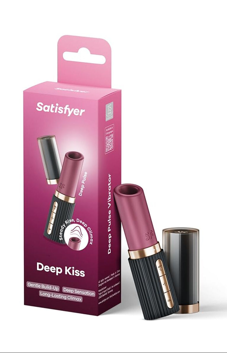 Satisfyer Deep Kiss product packaging on a white background