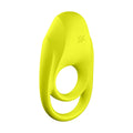 rechargeable vibrating Satisfyer Cock Ring Duo Yellow on white background