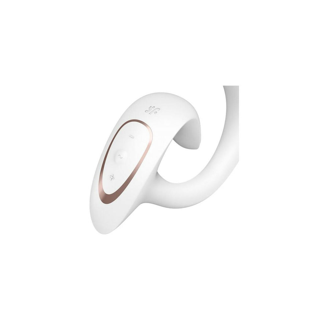 Satisfyer G for Goddess 1 rabbit vibrator for G-spot and clitoral stimulation on a white background