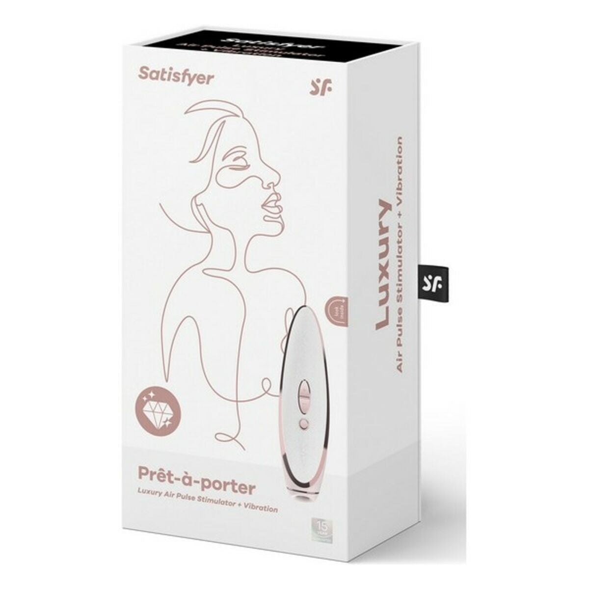 Satisfyer luxury air pulse stimulator packaging on a white background