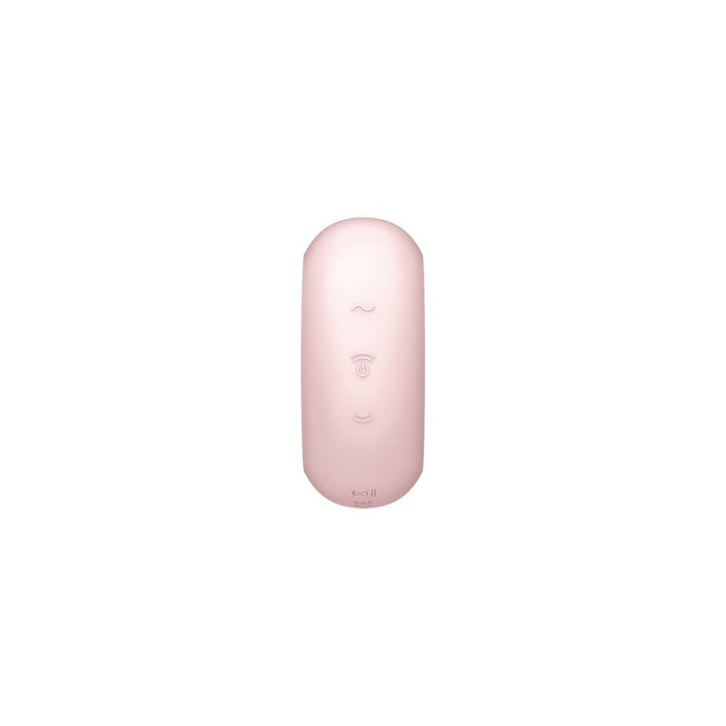 Pink sexual wellness device on a white background