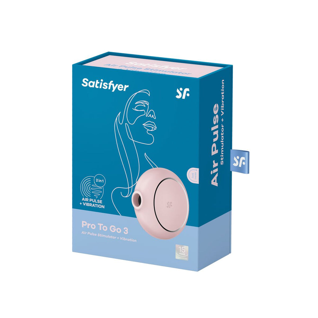 Satisfyer Air Pulse clitoral stimulator packaging on a white background
