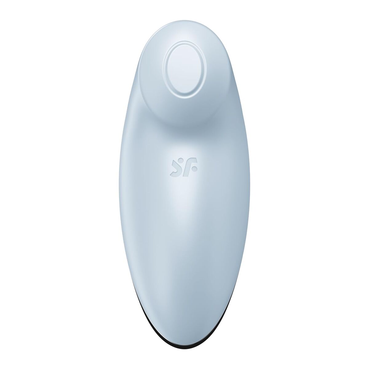 blue oval-shaped tapping vibrator from SF brand on a white background