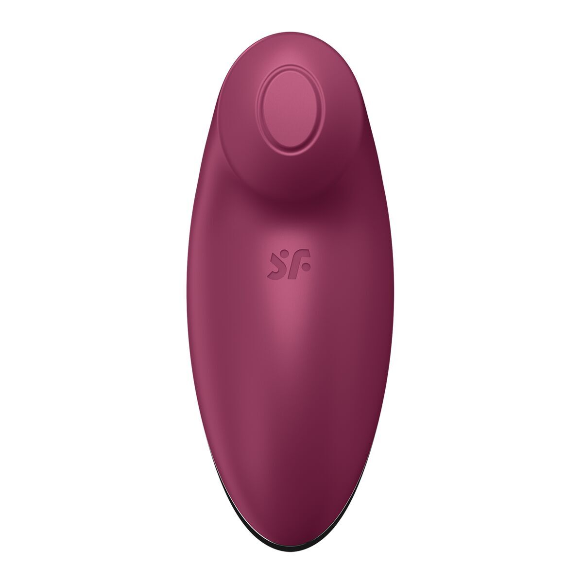 Pink Satisfyer Vibrator Tap & Climax 2 personal massager device for women on a white background