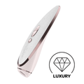 Luxury Satisfyer Prêt-à-porter luxury air pulse clitoral stimulator device with diamond symbol on a white