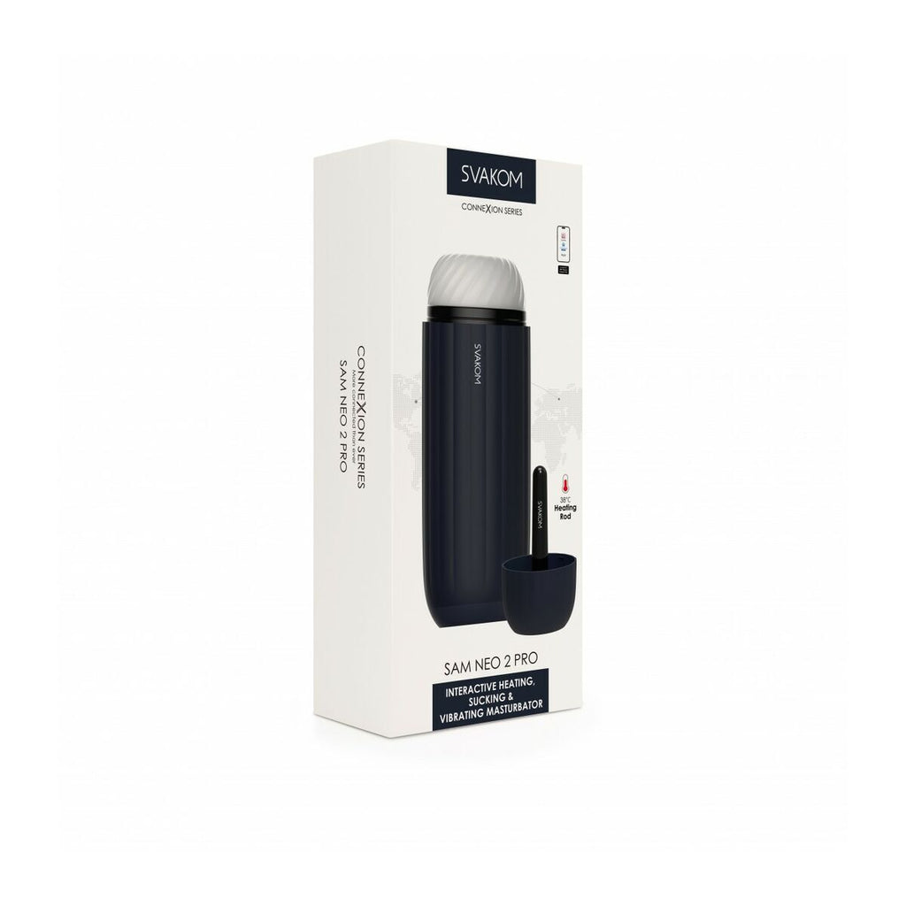 SVAKOM SAM NEO 2 PRO erotic product packaging on a white background