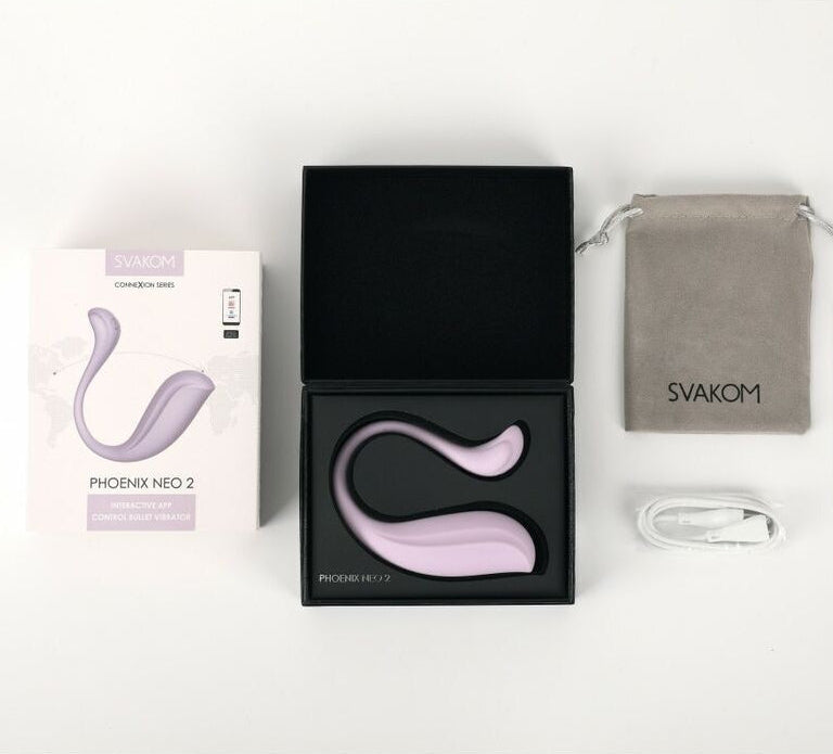 Sexual product set with packaging and accessories on a white background