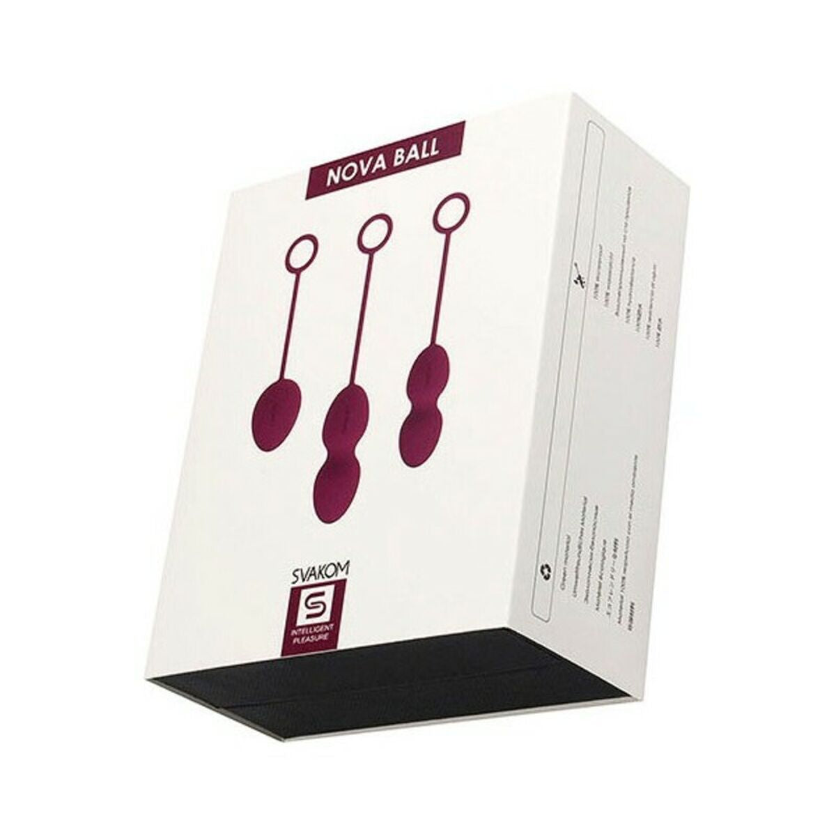 erotic product packaging with 'Nova Ball' and Svakom branding on a white background