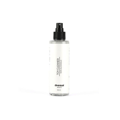Bottle of non-alcoholic pleasure Toy cleaner by diversual on a white background