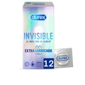 Durex Invisible extra lubricado packaging with a single condom on a white background
