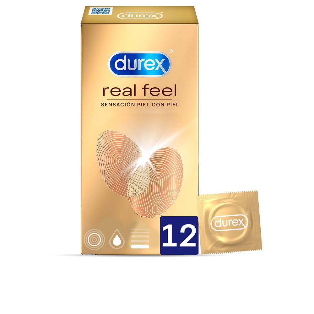 Durex Real Feel condom packaging on a white background