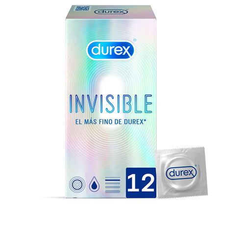 Durex Invisible condom packaging with a single condom displayed on a white background