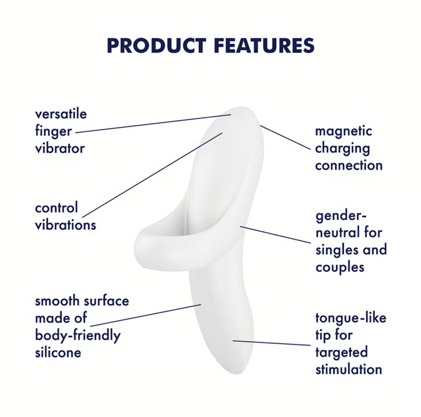 white finger vibrator product features