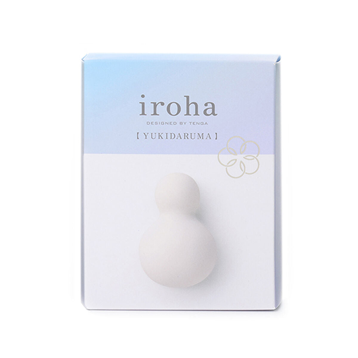 iroha yuki vibrator product packaging with a white sphere on a light blue background