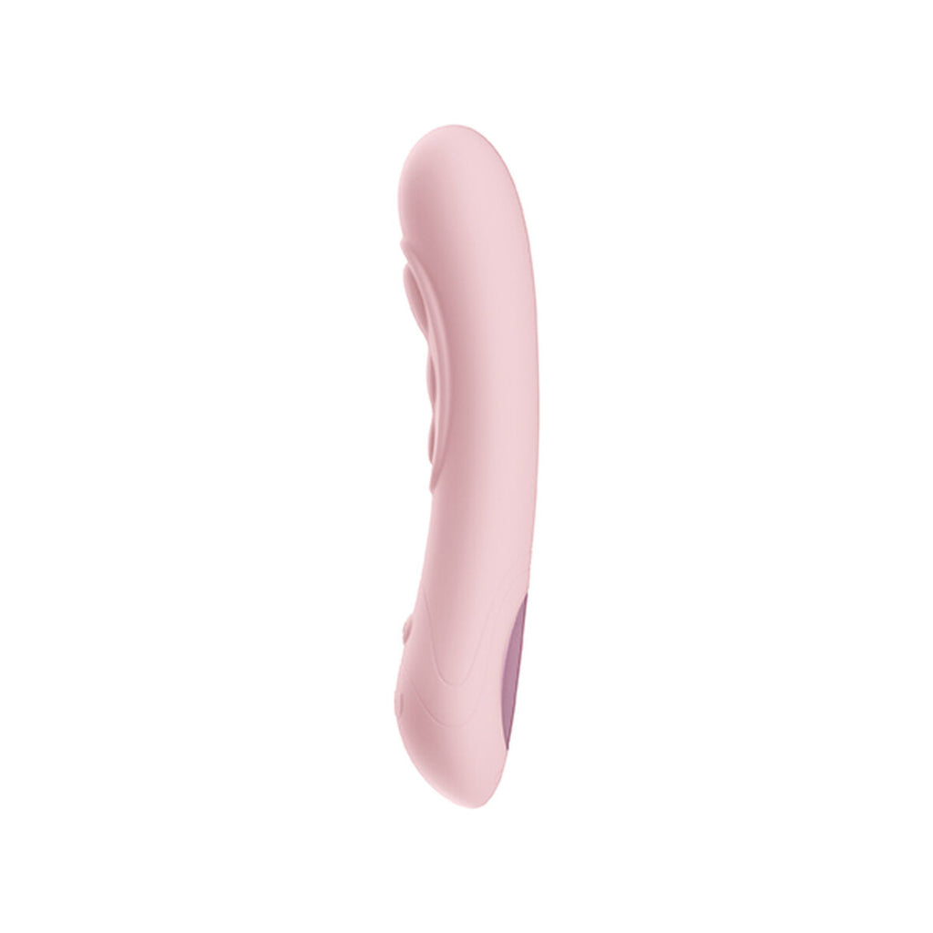 Pink vibrator on a white background