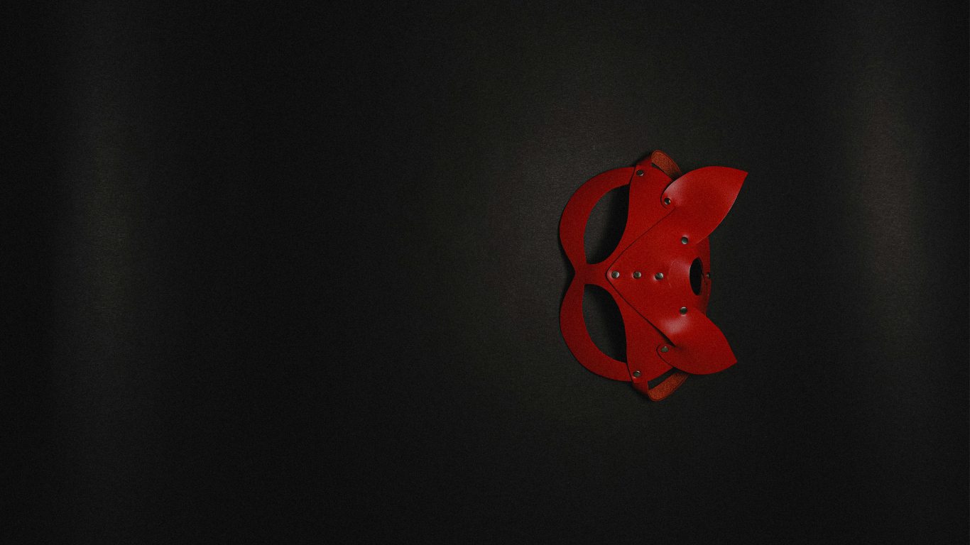 red domina mask, bondage item available in our european adult toy store