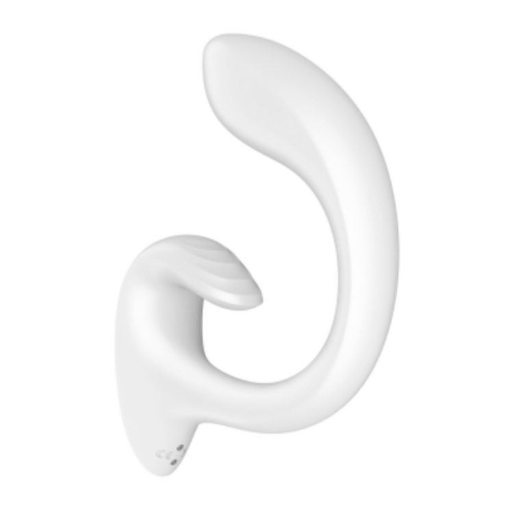 White ear-shaped erotic object on a white background