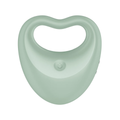 Satisfyer Perfect Pair 3 green finger vibrator and cock ring on a white background