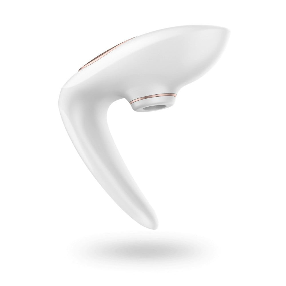 white curved silicone erotic product over a white background