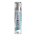 Swiss Navy Foaming Dispenser for sex toy and intimate body cleaning on a white background