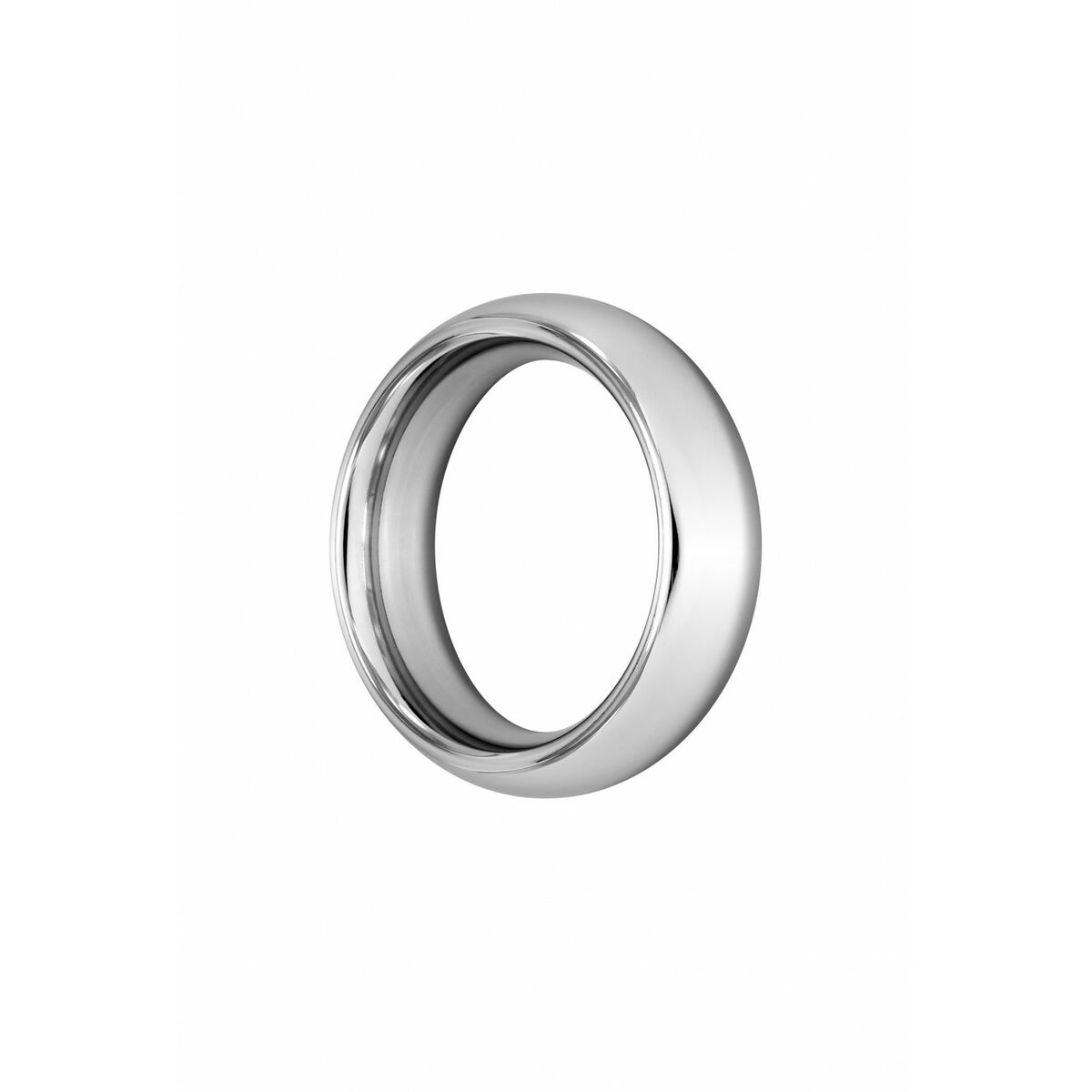 Silver erection ring on a white background