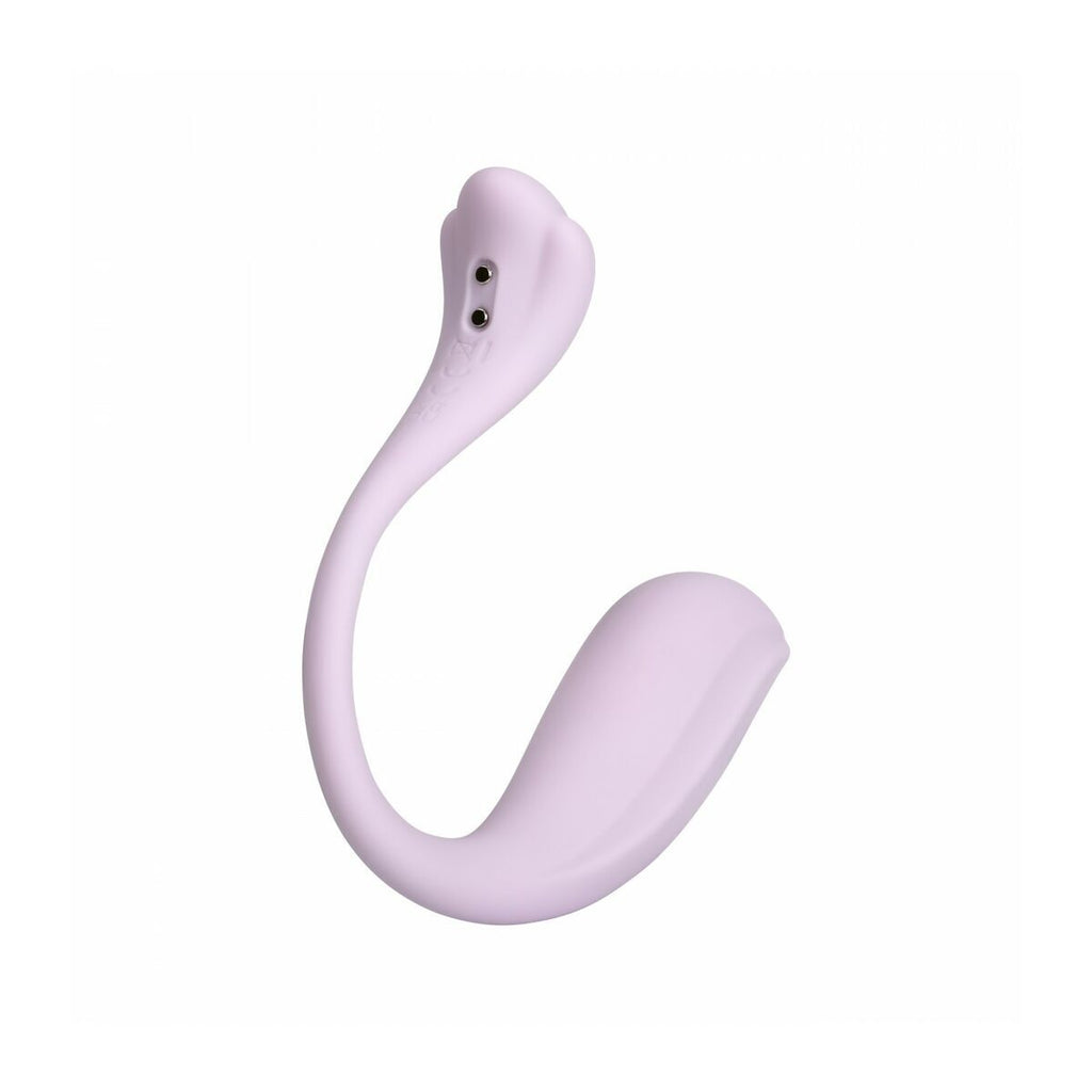 Pink flexible sexual wellness device with LED light on a white background
