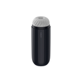 Black male masturbator sleeve with a white lid on a white background