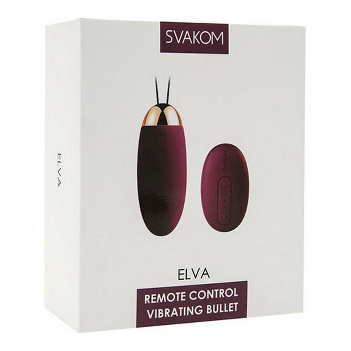 discreet packaging erotic product with svakom label over a white background