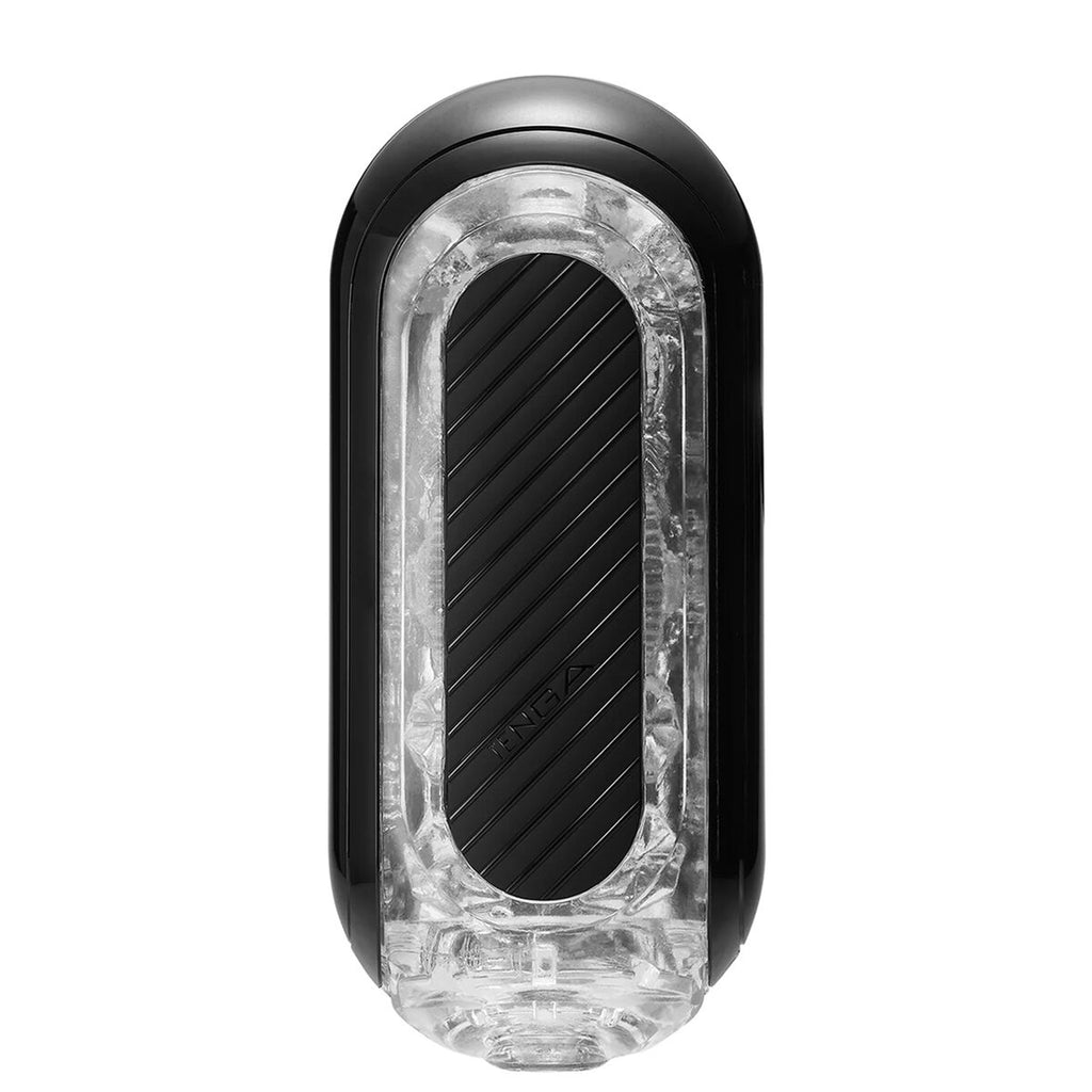 Black and clear electronic pleasure toy on a white background