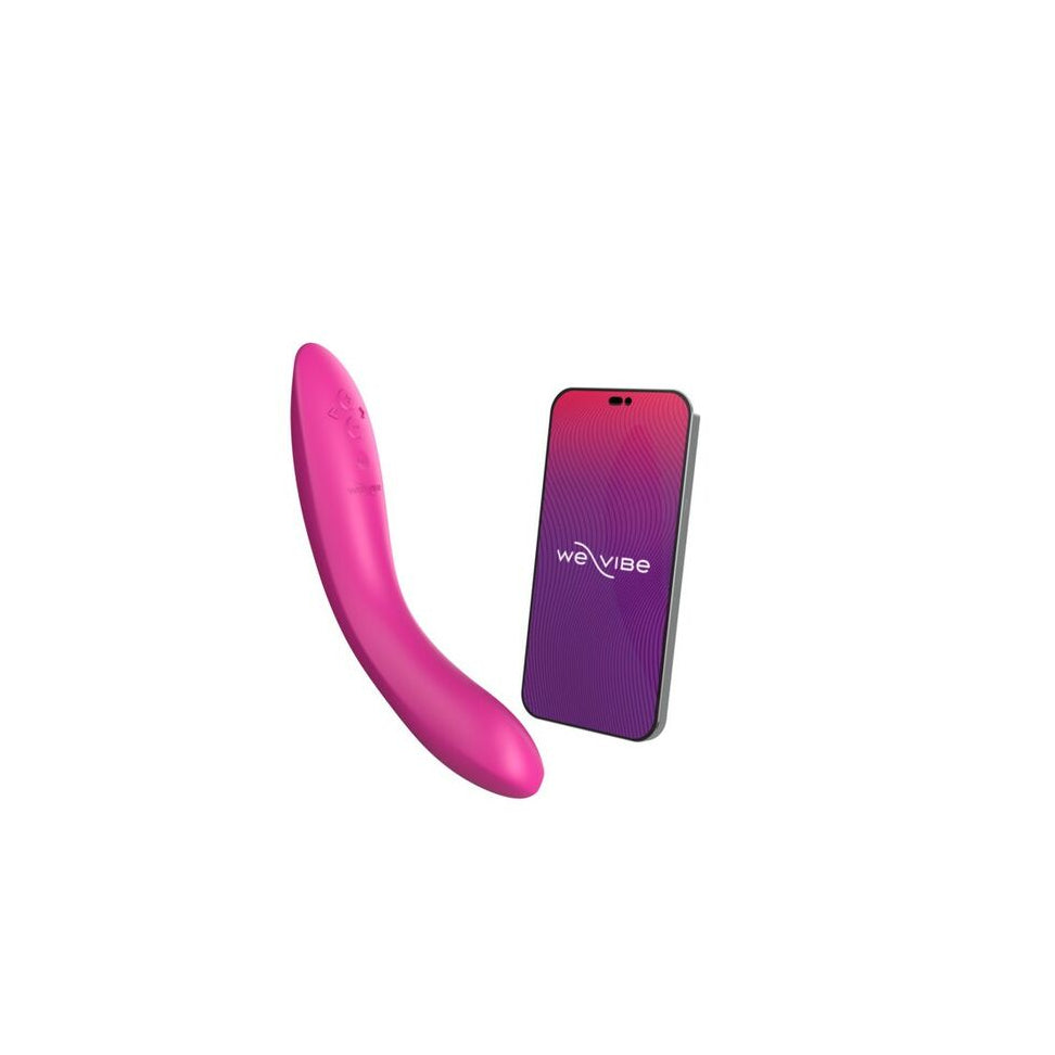 Pink electronic pleasure device with 'we.vibe' branding on a white background
