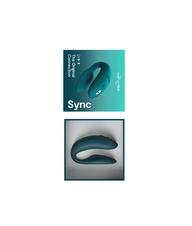 packaging of adult toy with 'Sync' text on a white background