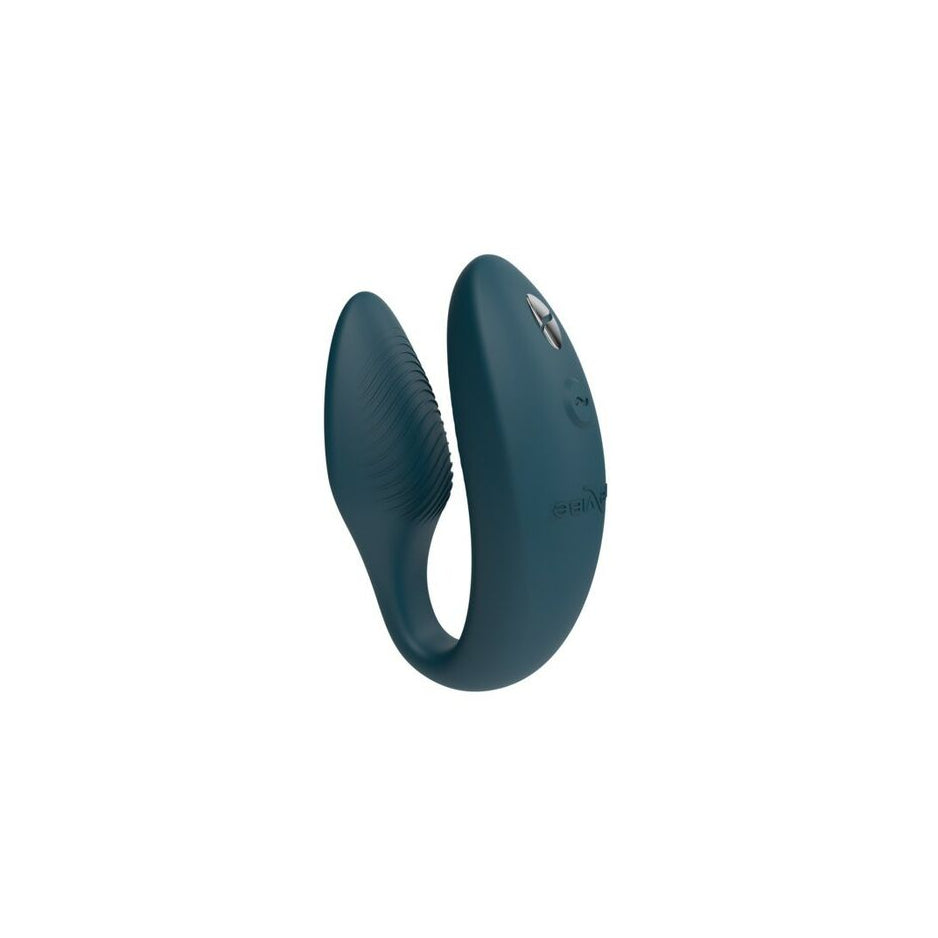 teal vibrator on a white background