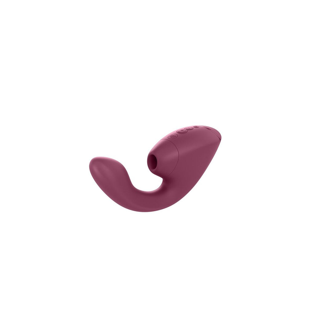 purple air suction stimulator adult product on a light gray background